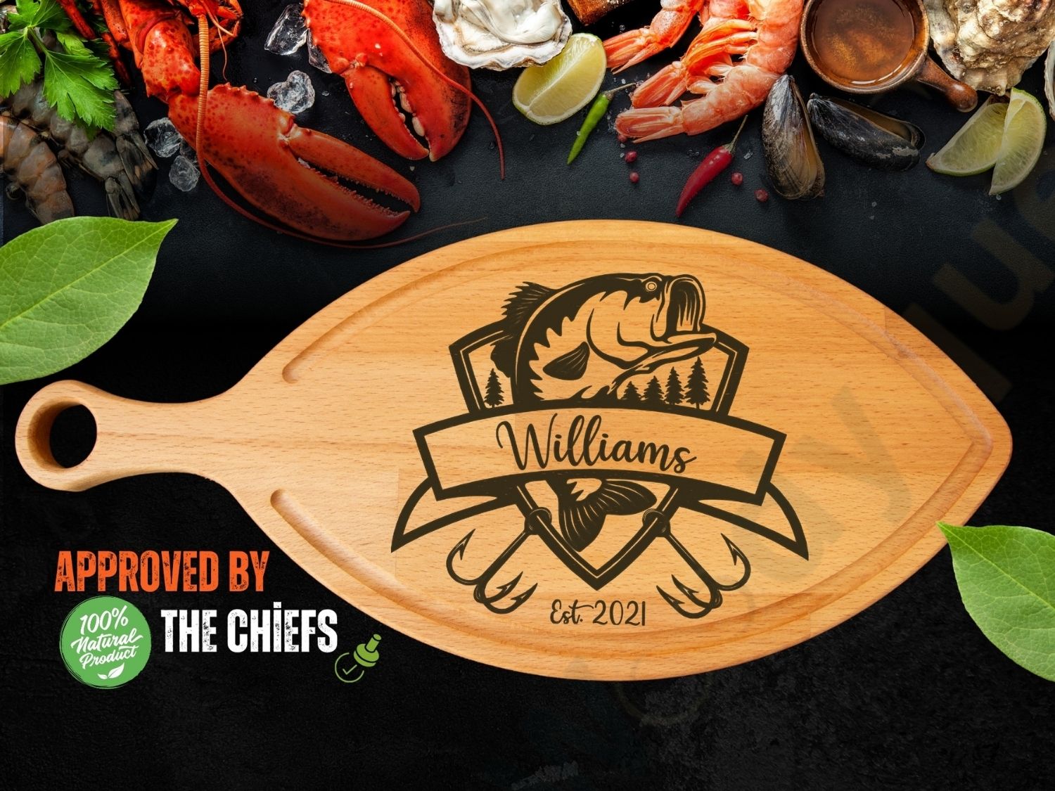 Fish Shaped Cutting and Serving Board