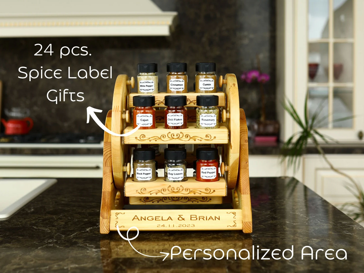 Spice Rack With Jars