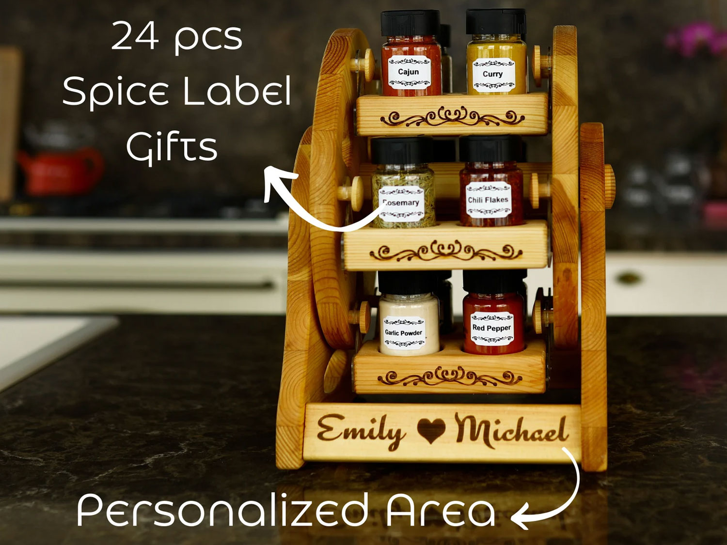 Spice Rack Wall with Jars