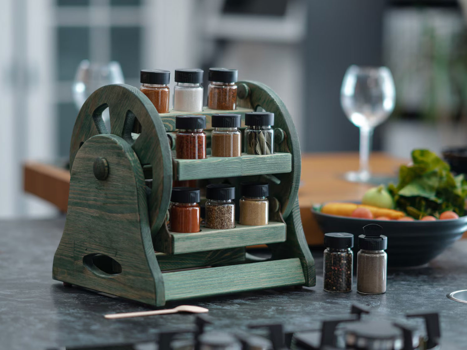 Rustic Kitchen Organizer for Spices